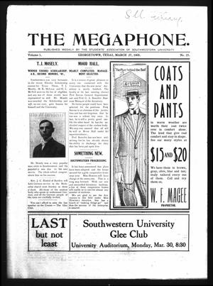 The Megaphone (Georgetown, Tex.), Vol. 1, No. 25, Ed. 1 Friday, March 27, 1908