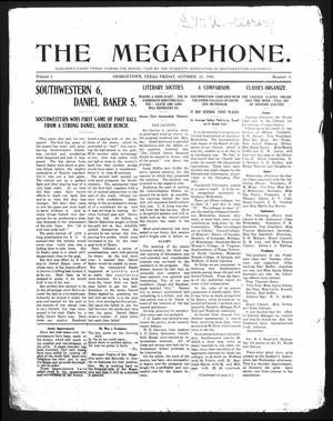 The Megaphone (Georgetown, Tex.), Vol. 2, No. 3, Ed. 1 Friday, October 16, 1908