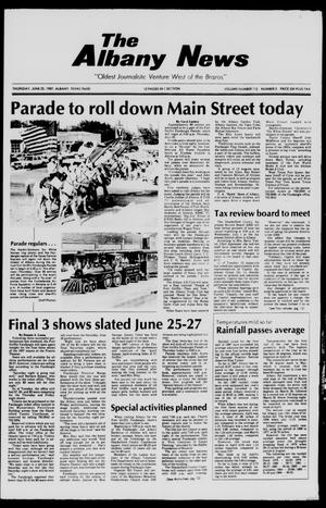 The Albany News (Albany, Tex.), Vol. 112, No. 2, Ed. 1 Thursday, June 25, 1987