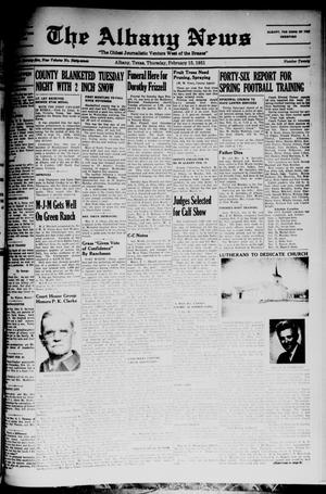 The Albany News (Albany, Tex.), Vol. 67, No. 20, Ed. 1 Thursday, February 15, 1951