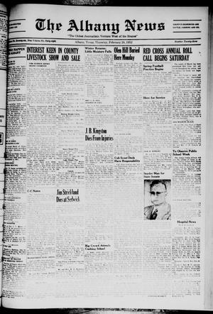 The Albany News (Albany, Tex.), Vol. 68, No. 23, Ed. 1 Thursday, February 28, 1952