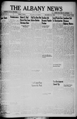 The Albany News (Albany, Tex.), Vol. 54, No. 8, Ed. 1 Thursday, November 24, 1938