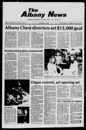 Primary view of object titled 'The Albany News (Albany, Tex.), Vol. 112, No. 16, Ed. 1 Thursday, October 1, 1987'.