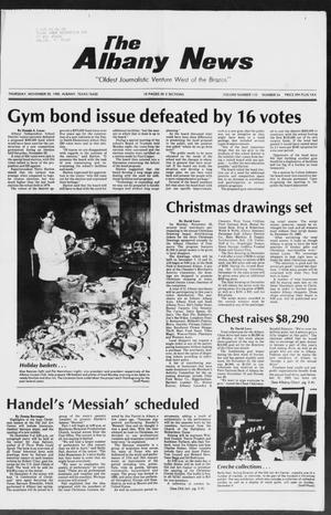 The Albany News (Albany, Tex.), Vol. 110, No. 24, Ed. 1 Thursday, November 28, 1985