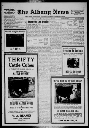 The Albany News (Albany, Tex.), Vol. 55, No. 18, Ed. 1 Thursday, February 15, 1940