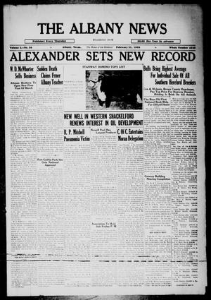 Primary view of object titled 'The Albany News (Albany, Tex.), Vol. 50, No. 20, Ed. 1 Thursday, February 21, 1935'.