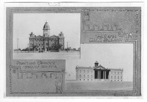 Primary view of object titled '[Presidio County Court House & Marfa High School]'.