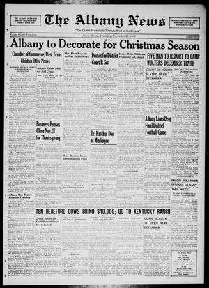 The Albany News (Albany, Tex.), Vol. 57, No. 7, Ed. 1 Thursday, November 27, 1941