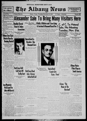 The Albany News (Albany, Tex.), Vol. 55, No. 6, Ed. 1 Thursday, November 16, 1939