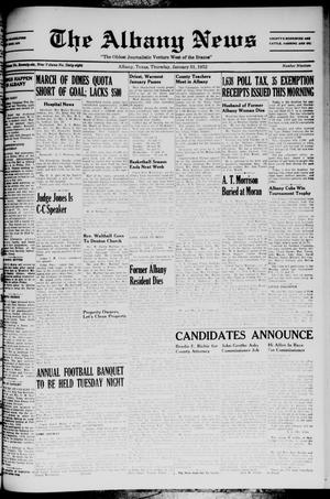 The Albany News (Albany, Tex.), Vol. 68, No. 19, Ed. 1 Thursday, January 31, 1952