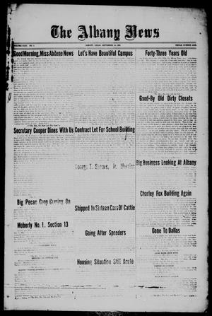The Albany News (Albany, Tex.), Vol. 43, No. 1, Ed. 1 Friday, September 24, 1926