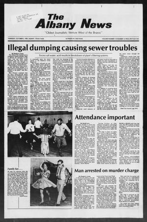 Primary view of object titled 'The Albany News (Albany, Tex.), Vol. 110, No. 16, Ed. 1 Thursday, October 3, 1985'.