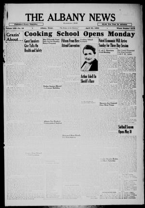 The Albany News (Albany, Tex.), Vol. 53, No. 30, Ed. 1 Thursday, April 28, 1938