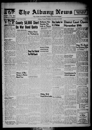 The Albany News (Albany, Tex.), Vol. 60, No. 6, Ed. 1 Thursday, November 25, 1943
