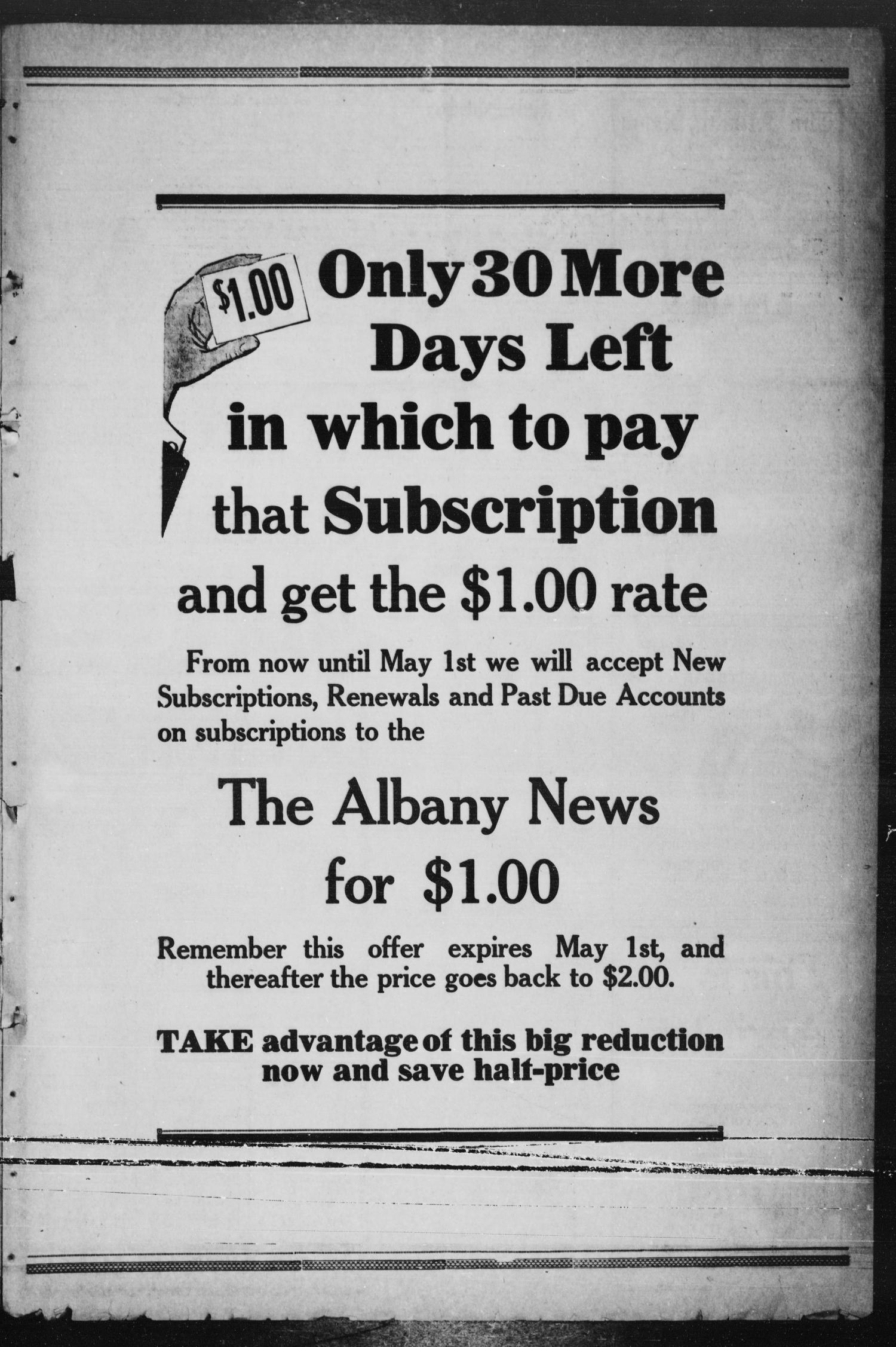 The Albany News (Albany, Tex.), Vol. 47, No. 26, Ed. 1 Friday, April 1, 1932
                                                
                                                    [Sequence #]: 3 of 8
                                                