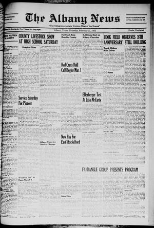 The Albany News (Albany, Tex.), Vol. 68, No. 22, Ed. 1 Thursday, February 21, 1952