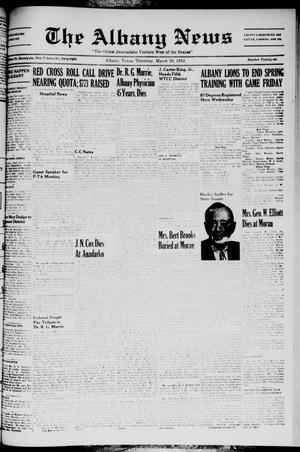 The Albany News (Albany, Tex.), Vol. 68, No. 26, Ed. 1 Thursday, March 20, 1952