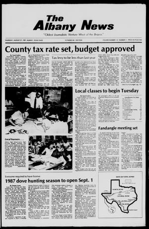 The Albany News (Albany, Tex.), Vol. 112, No. 11, Ed. 1 Thursday, August 27, 1987