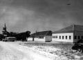 Photograph: [School bus at Zion Lutheran Church and School]