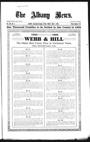 The Albany News. (Albany, Tex.), Vol. 25, No. 3, Ed. 1 Friday, June 5, 1908