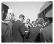 Photograph: Secretary Robert McNamara Being Interviewed by Press