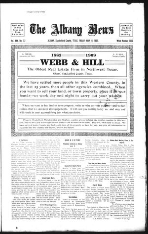 The Albany News (Albany, Tex.), Vol. 25, No. 52, Ed. 1 Friday, May 14, 1909