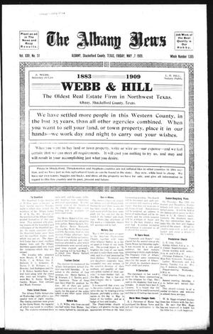 The Albany News (Albany, Tex.), Vol. 25, No. 51, Ed. 1 Friday, May 7, 1909