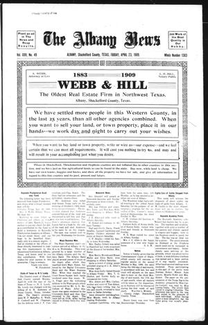 The Albany News (Albany, Tex.), Vol. 25, No. 49, Ed. 1 Friday, April 23, 1909