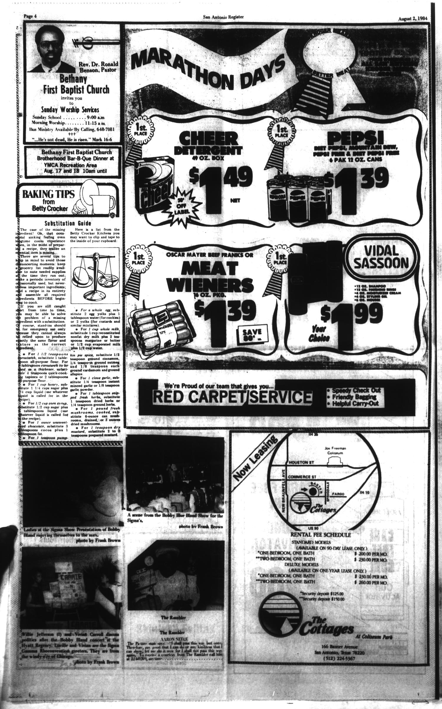 San Antonio Register (San Antonio, Tex.), Vol. 49, No. 17, Ed. 1 Thursday, August 2, 1984
                                                
                                                    [Sequence #]: 4 of 14
                                                