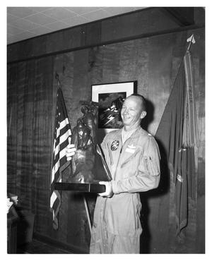 Colonel William R. Payne with Harmon Trophy Replica