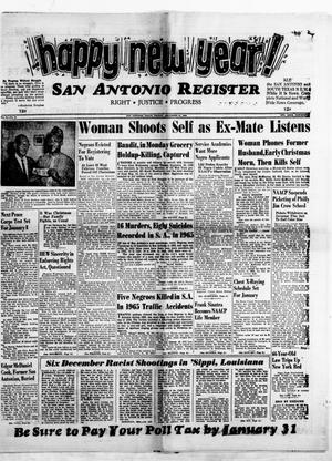 Primary view of object titled 'San Antonio Register (San Antonio, Tex.), Vol. 34, No. 44, Ed. 1 Friday, December 31, 1965'.