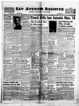Primary view of object titled 'San Antonio Register (San Antonio, Tex.), Vol. 32, No. 32, Ed. 1 Friday, October 12, 1962'.