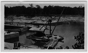 Primary view of object titled 'Trinity River: Lock and Dam at W.R.S.'.
