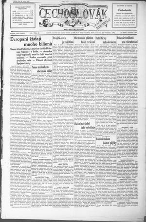 Primary view of Čechoslovák and Westske Noviny (West, Tex.), Vol. 36, No. 35, Ed. 1 Friday, August 29, 1947