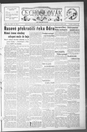 Čechoslovák and Westske Noviny (West, Tex.), Vol. 34, No. 4, Ed. 1 Friday, January 26, 1945