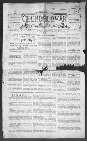 Čechoslovák  (Rosenberg, Tex.), Vol. 2, No. 35, Ed. 1 Wednesday, June 4, 1919