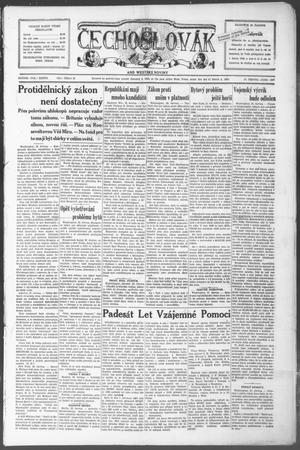 Primary view of Čechoslovák and Westske Noviny (West, Tex.), Vol. 36, No. 26, Ed. 1 Friday, June 27, 1947