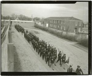 [Photograph of ROTC Students Marching]