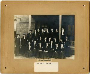 [Photograph of Women in Front of Anna Hall]