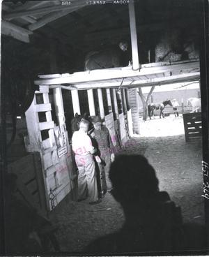 [Photograph of Film Crew Inside Riding School]
