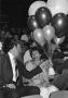 Photograph: [Photograph of Dorothy Fletcher with Balloons]