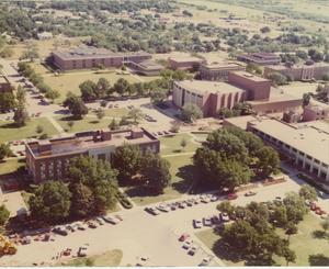 Primary view of object titled '[Aerial Photograph of Hardin-Simmons University Buildings]'.