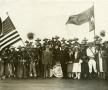 Thumbnail image of item number 1 in: '[Photograph of Cowboy Band with HSU President]'.