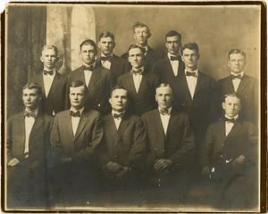Primary view of object titled '[Photograph of Men's Group]'.