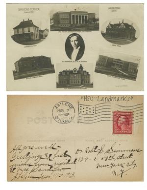 Primary view of object titled '[Postcard of Simmons College - November 15, 1913]'.