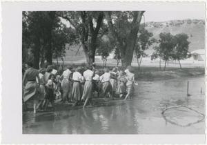 Primary view of object titled '[Photograph of Women in Pond]'.