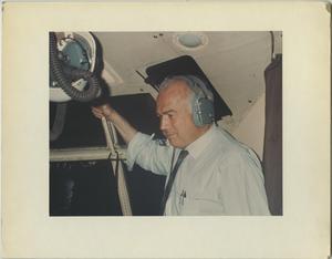 Primary view of object titled '[Photograph of Elwin L. Skiles in Airplane]'.