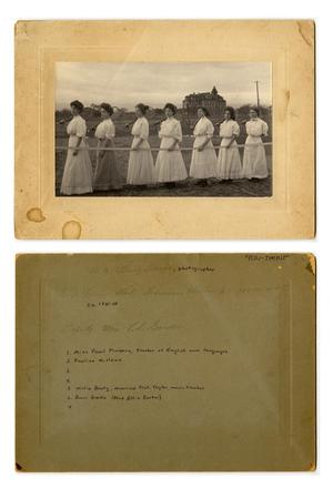 Primary view of object titled '[Photograph of Women's Tennis Team]'.