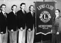 Primary view of [Photograph of Hereford Lions Club Banner]
