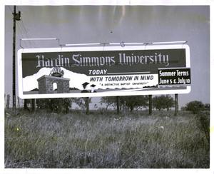 Primary view of object titled '[Photograph of Hardin-Simmons University Billboard]'.